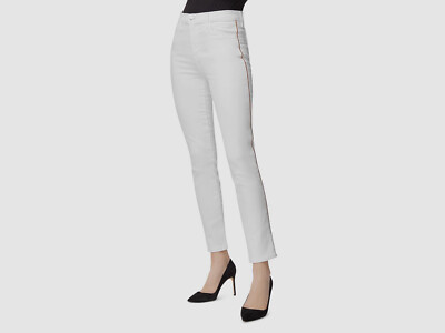 $340 J Brand Women's White Jeans Slim Fit Straight Leg Crop