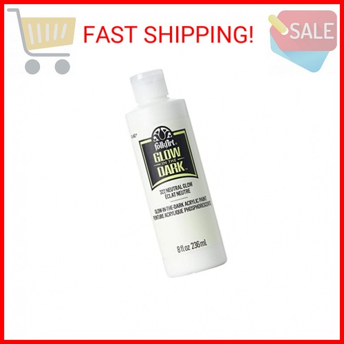 FolkArt glow in the dark Acrylic paint, 8 oz, Neutral 8 Fl Oz