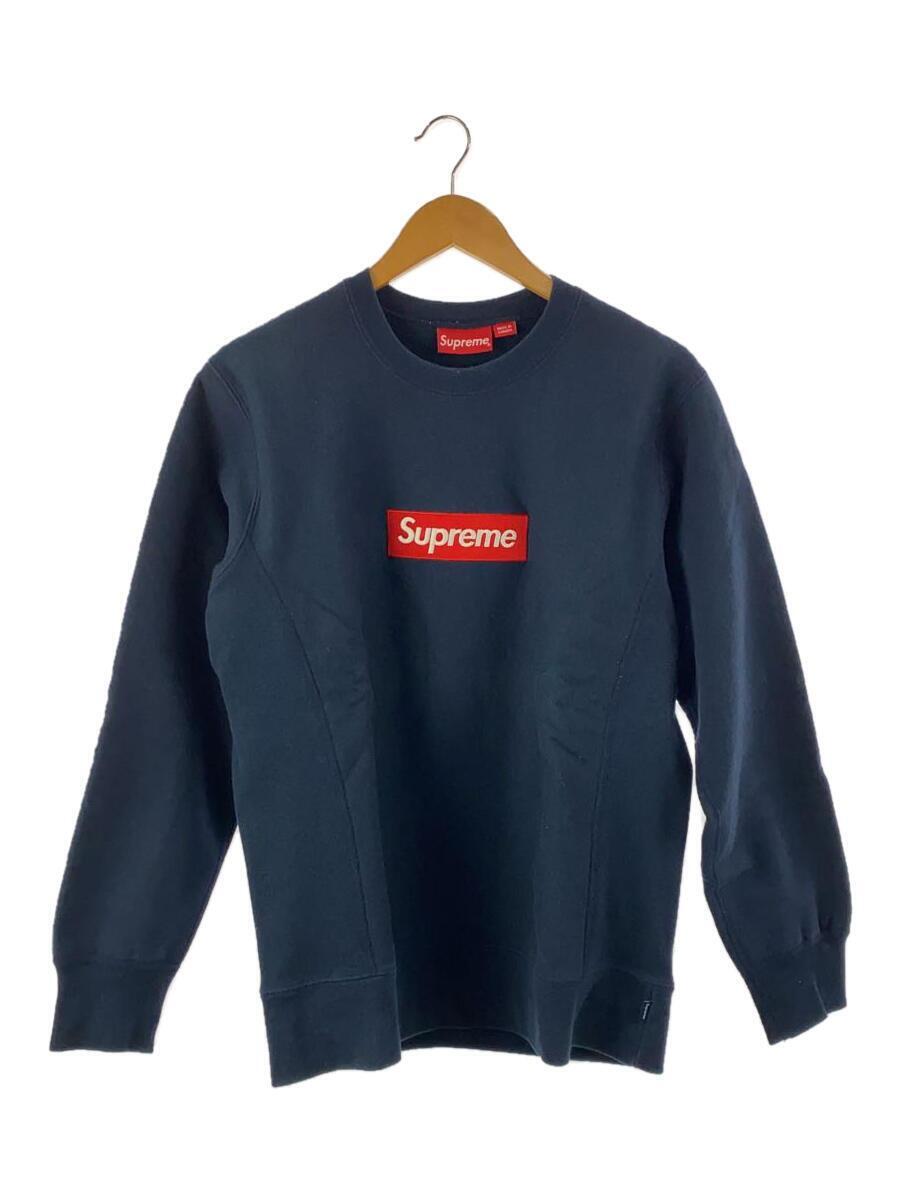 Supreme BOX LOGO CREWNECK Sweatshirt cotton navy M Used | eBay