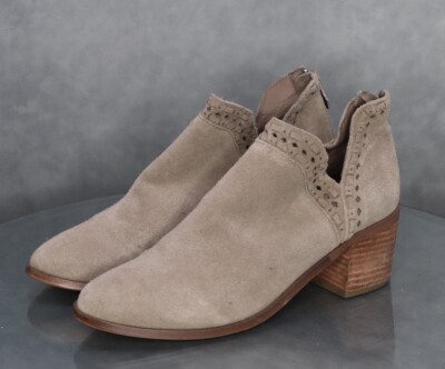 Steve Madden Womens Java Suede Booties Low Cut Size 9.5 Tan