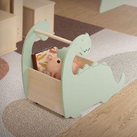 Joyz Spielzeugkiste BüCherregal Spielzeugregal Dino Regal Rollbar Kinderregal
