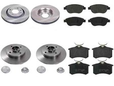 FOR CITROEN C3 09-18 FRONT REAR BRAKE DISCS PADS WITH BEARINGS ABS 283MM