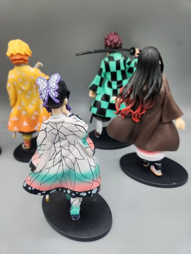 Lote de 6 figuras Demon Slayer Tanjirou Nezuko Zenitsu Inosuke 5,5" acción PVC - Imagen 9 de 14