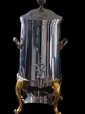 Bon Chef Stainless Steel/Brass Coffee Chafer Urn Beverage Dispenser Pro Catering
