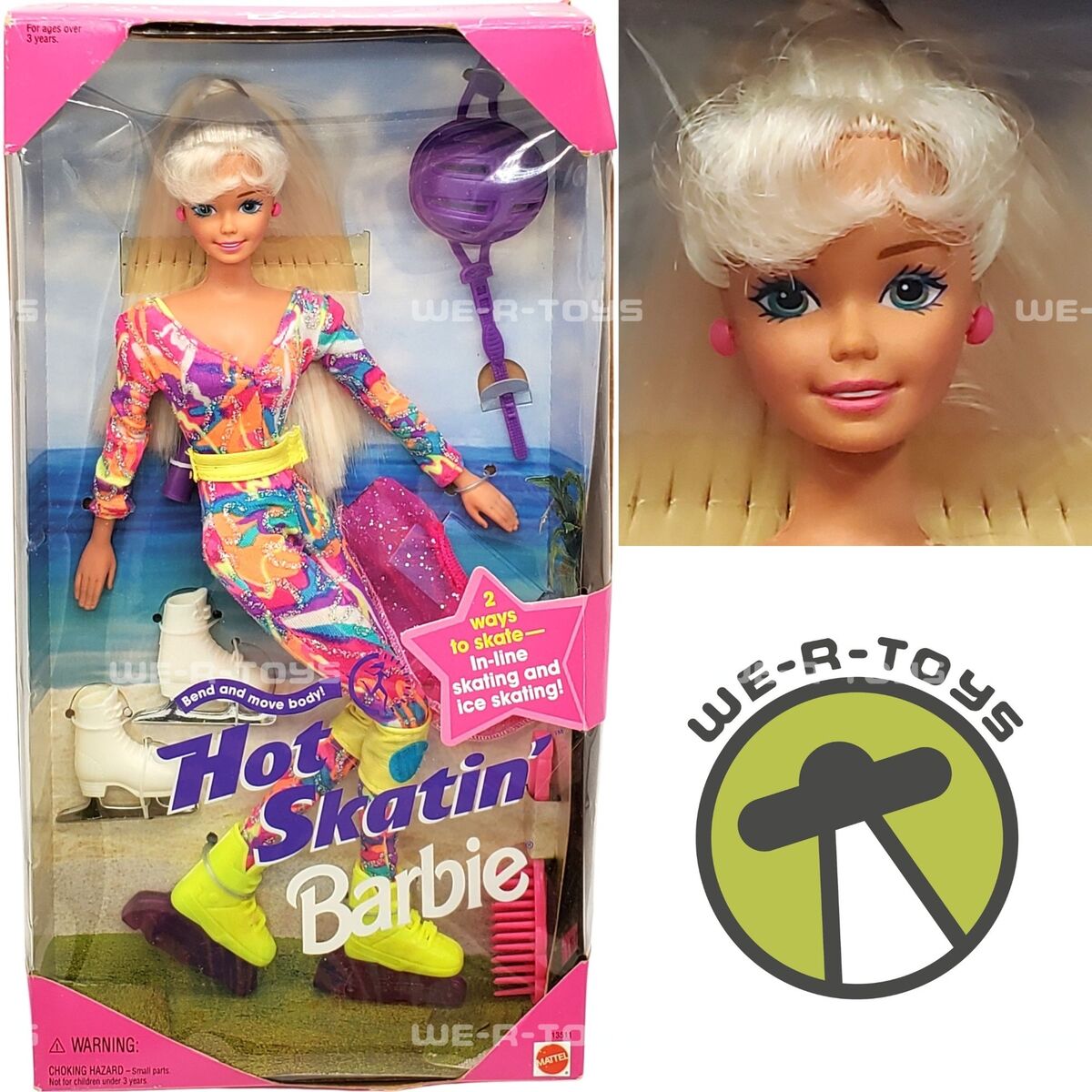 Hot Skatin Barbie Doll with Bend and Move Body 1994 Mattel Hot Skatin Barbie Doll with Bend and Move Body 1994 Mattel