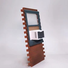 Realistic Window A/C Unit Accessories for NECA Dioramas, Miniature Houses, Fairy