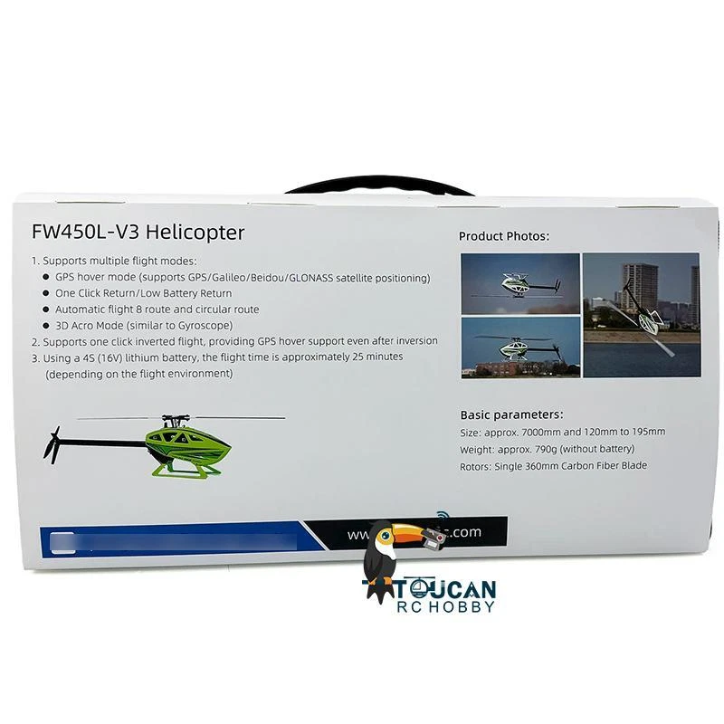 RTF FW450L V3 Helicopter Toy RC Smart Drone GPS Auto-Aerobatic One Key Return - Image 3 of 4