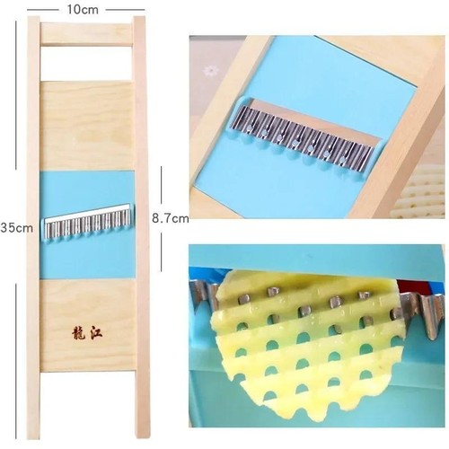 Potato Chips Slicer Cutter Waffle Grid French Fries Slice Maker Stainless Steel - Picture 6 of 16
