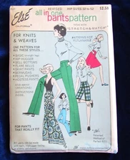 Else California All in One Pants Multi Size Pattern Vintage 1973