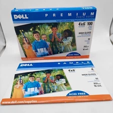 Dell Premium Inkjet Photo Paper 4x6 High Gloss 10 mil 100 Sheets 92 Bright NEW