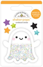 Doodlebug Stickers Shaker-Pop 3D Halloween Happy Haunting Cute Ghost Stars Smile