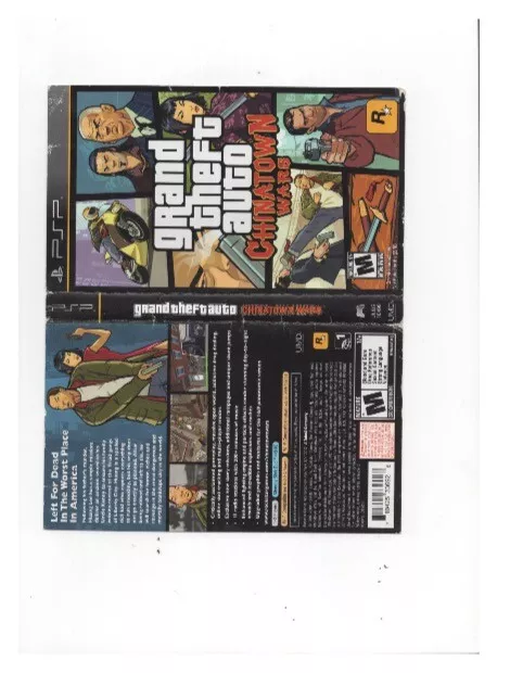 Grand Theft Auto Liberty City Stories PSP ARTWORK ONLY Authentic