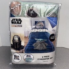 NEW Star Wars Mandalorian Baby Yoda Reversible Twin/Full Comforter Set DISNEY