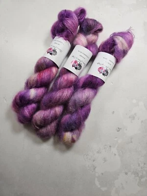 Kinder Mohair Seide Garn , Spitze Gewicht, 50g, Em Lila - Bild 1 von 4