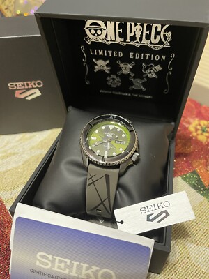 Seiko 5 Sports One Piece Roronoa Zoro Limited Edition Ebay