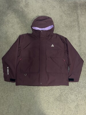 Nike ACG PrimaLoft  ''Skull Peak'' STORM-FIT Puffer Jacket Sz Large Burgundy Crush