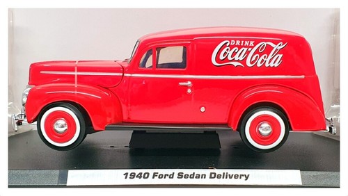 Motormax 1/24 Scale 365913 - 1940 Ford Sedan Delivery Coca Cola - Red - Picture 3 of 5