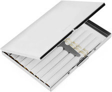 Extra Slim Stainless Steel Cigarette Case Holds 9 Cigarette Regular Size 84Mm a