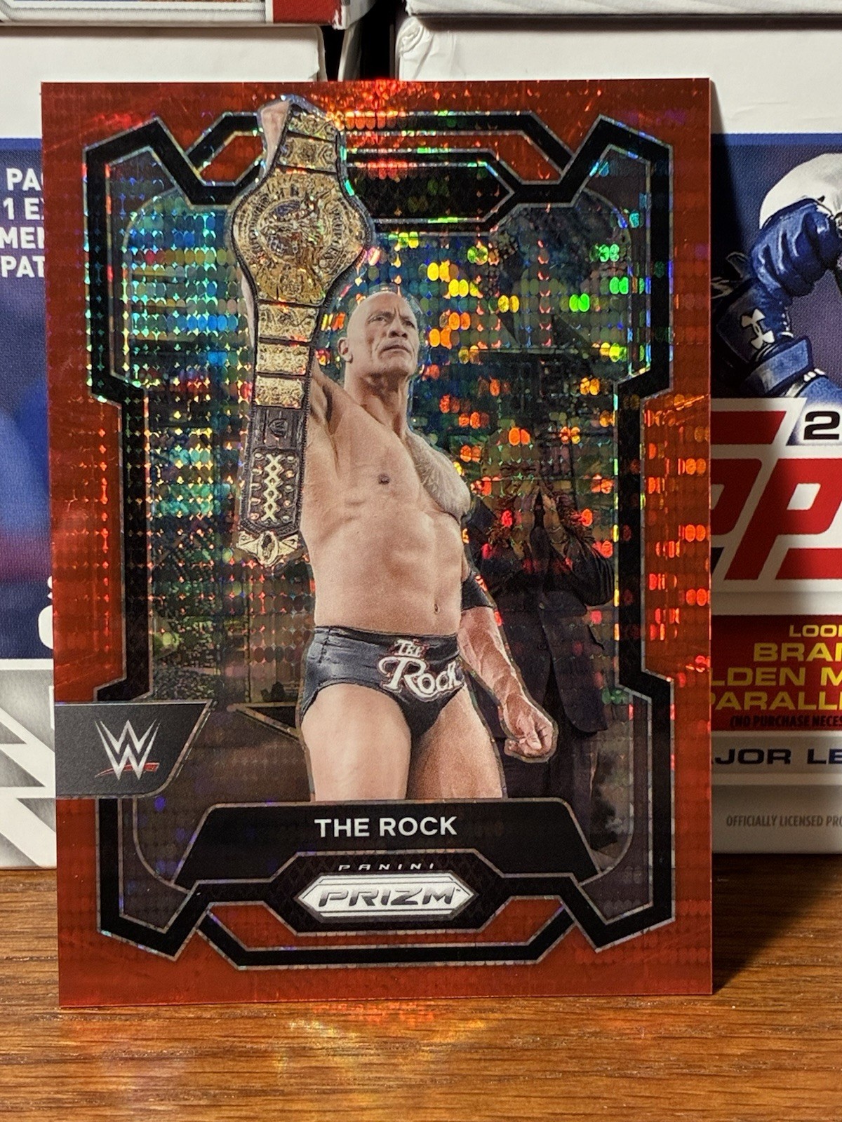 2024 Panini Prizm WWE - The Rock #193 Red Pulsar Prizm /399