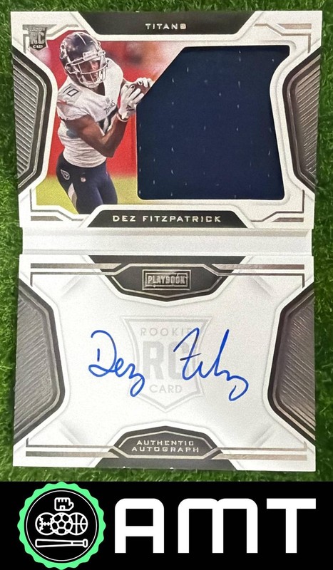 Dez Fitzpatrick RC Jersey Auto Booklet 2021 Panini Playbook 90/299 Titans