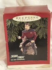 Commander William T Riker Hallmark Ornament 1996 New In Box A9