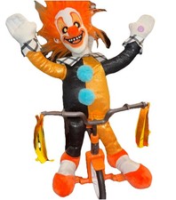 Gemmy Animated CREEPY Clown on Trike / Bike - Loud Scary Music - Halloween Prop
