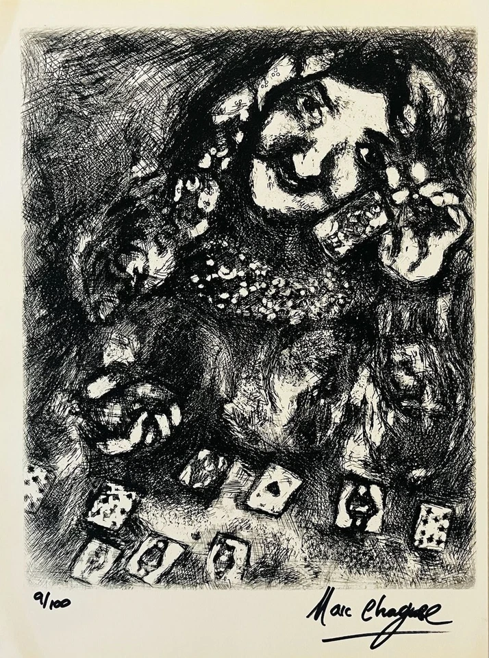 Litografía original firmada por Marc Chagall, certificado de autenticidad y valoración por $3.500 USD.+!. Foto 2 de 4