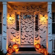 60 Pcs 3D Halloween Decorations Bats Decor Halloween Supplies Stickers 60