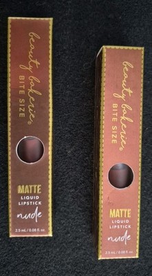 2 Beauty Bakerie Bite Size MATTE Liquid Lipstick Nude Color- Nudist NEW 2.5ml