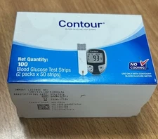 Contour Blue Blood Glucose Test Strips 100 EXP Nov 2026