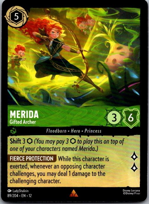 Merida - Gifted Archer 89/204 Rare Wilds Unknown Lorcana Lightly Played