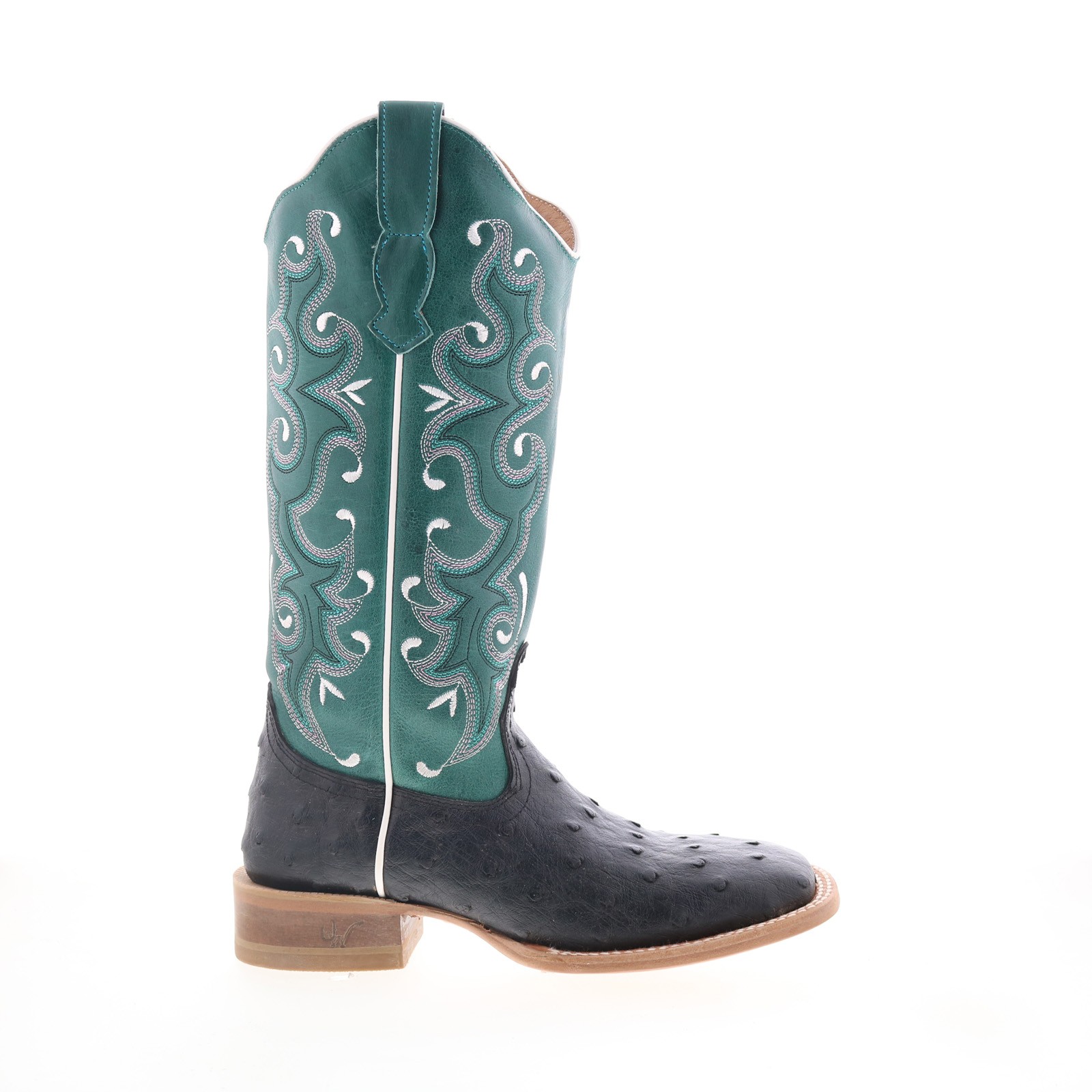 Женские черные кожаные слипоны в западном стиле Outlaw Ladies Ostrich PNT 70054 5 9290₽