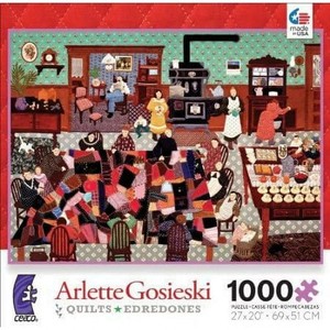 Ceaco Arlette Gosiewski Crazy Quilt Bee 1000 Piece Jigsaw Puzzle