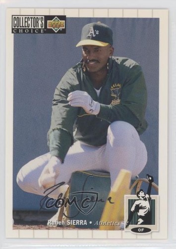 1994 Upper Deck Collector's Choice Silver Foil Signature Ruben Sierra ...