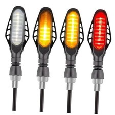 4PCS Motorcycle Indicators Flowing Turn Signal Lights Transparent shell