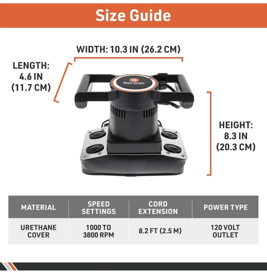 MASAJEADOR CORPORAL DEPORTIVO TERAPÉUTICO PROFESIONAL CUERPO COMPLETO, VELOCIDAD VARIABLE NUEVO Foto 3 de 4