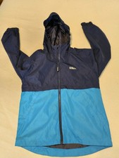 Eddie Bauer Kids Unisex Medium 10/12 2 Tone Blue Full Zip Jacket Euc Hooded
