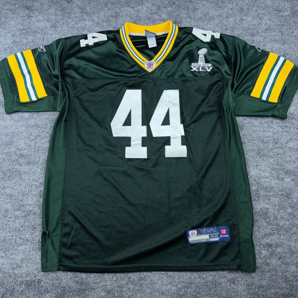 Reebok Green Bay Packers James Starks #44 Super Bowl XLV Jersey