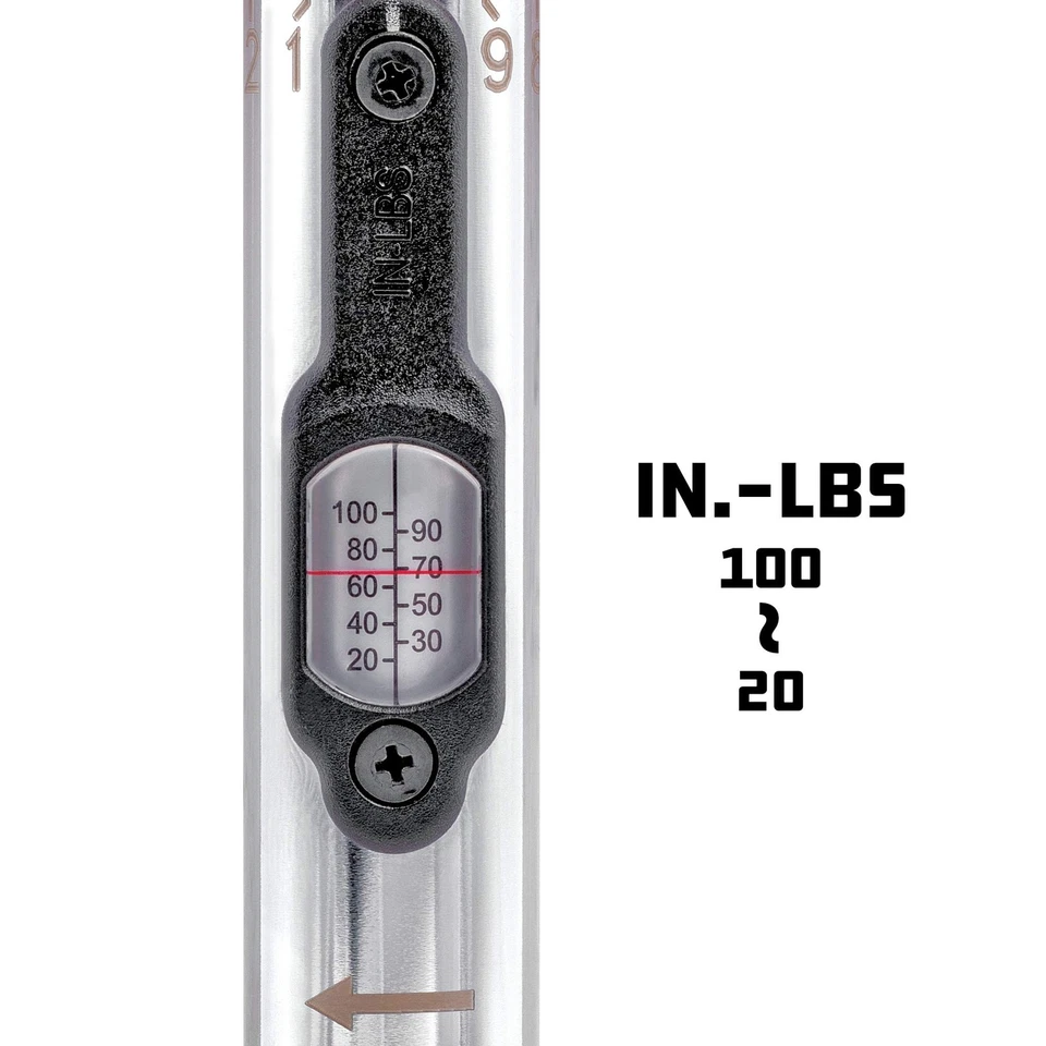 Precision Torque Wrench 1 4 Drive T Handle For Bikes And Valves 20 To 100 In Lbs - Image 2 of 4