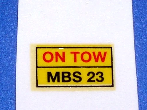 Replacement license plate decal for Matchbox Lesney 23b and 23c Trailer Caravan