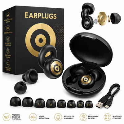 UK Noise Cancelling bequeme 3-lagige Ohrstöpsel 40db Ohrstöpsel für Schlaf/Arbeit