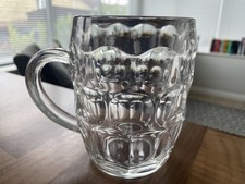 Vintage Pint Tankard Beer Glass Dimpled Traditional Bar Man Cave