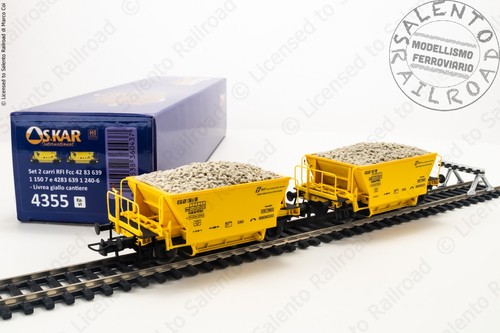 OS.KAR International OS-4355 H0 1:87 Set 2 Güterwagen Baustelle Gelb Epoche VI | Zustand: Neu