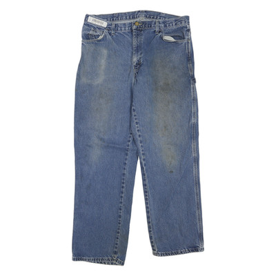 DICKIES Herren Regular Fit Blue Denim Jeans Straight W34 L30 Baumwollmix