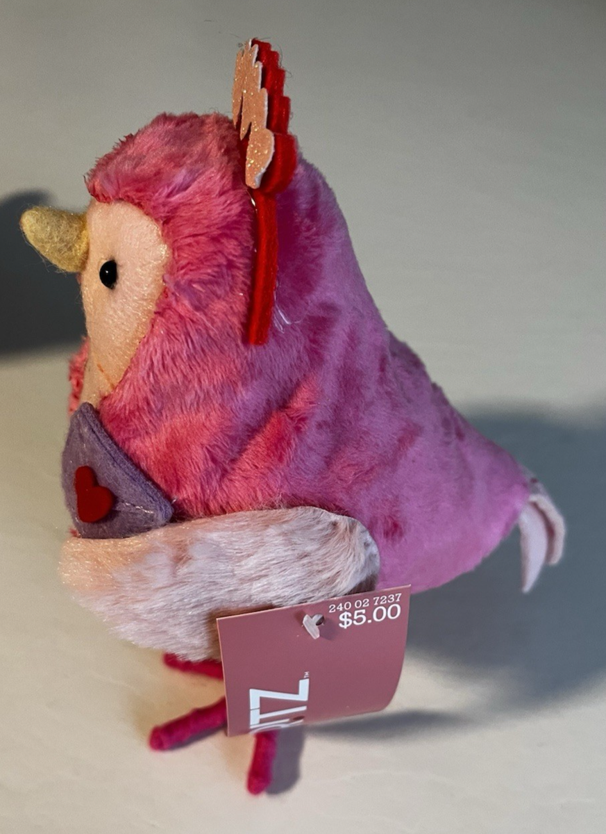 Ornement De Noël Oiseau Featherly Friends - Marron, Chapeau Rouge, Pompons Blancs, 5 Pouces