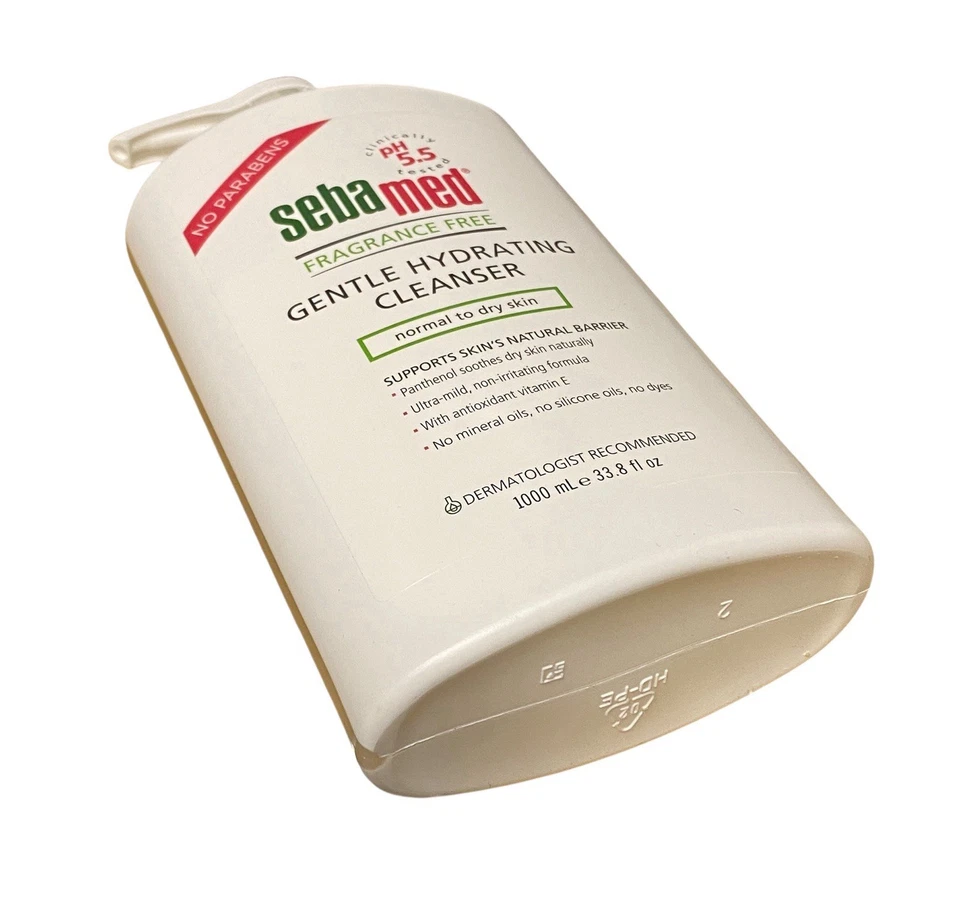 Limpiador hidratante facial y corporal suave sin fragancia SebaMed pH 5,5 33,8 oz Foto 2 de 3