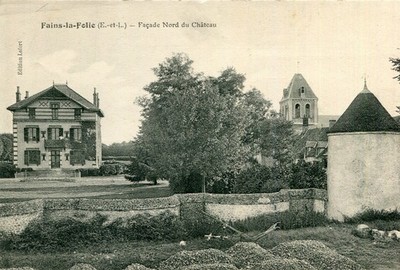 Map EOLE EN BEAUCE North facade of the castle of Fains la Folie