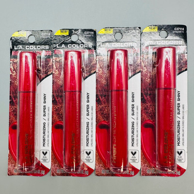 L.A. COLORS High Shine Lipgloss Shea Butter & Vit E #Dynamite 4PKx 0.14oz