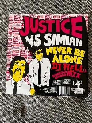JUSTICE VS SIMIAN - NEVER BE ALONE - GIGOLO ED BANGER - VINYL 12'' -  excellent
