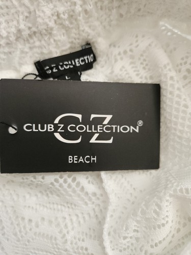 CLUB Z COLLECTION Women's Beach Shorts White Lace sz Large (15) - Picture 9 of 12